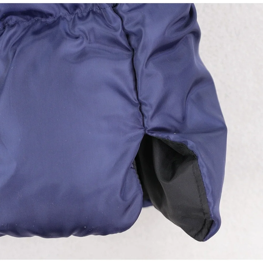J. CREW Goose Down Puffer Vest Full Zip Snap Front Men's XL Blue Outdoor Winter